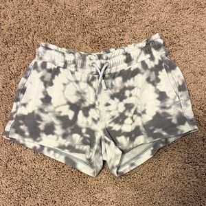 Athleta Gray Tie-Dye Athletic Shorts